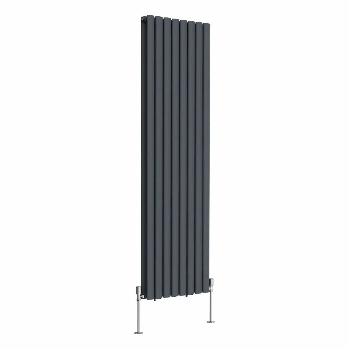 Cuneo - Modern vertical oval tube radiator anthracite