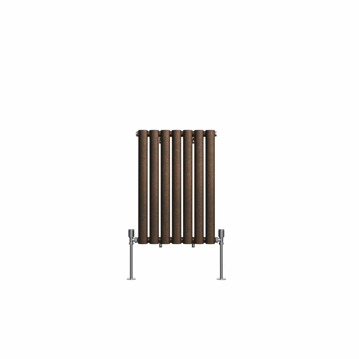 Cuneo - Modern horizontal oval tube radiator blackened copper