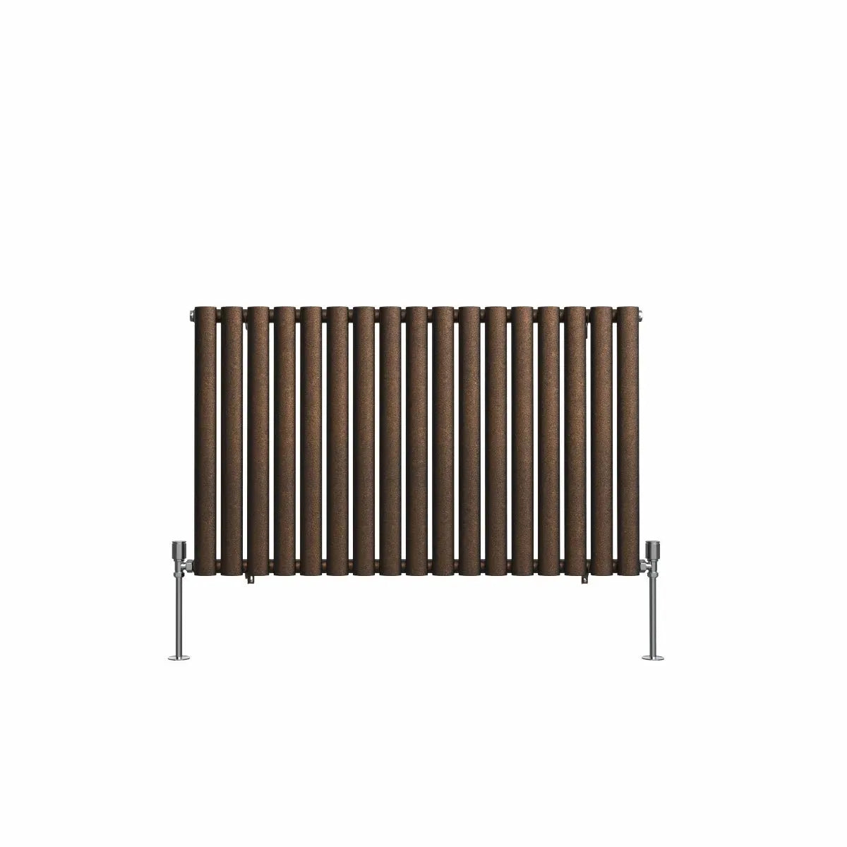 Cuneo - Modern horizontal oval tube radiator blackened copper