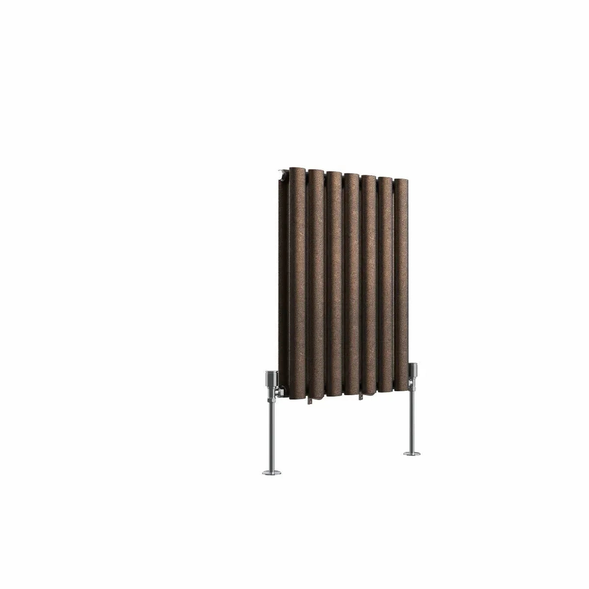 Cuneo - Modern horizontal oval tube radiator blackened copper