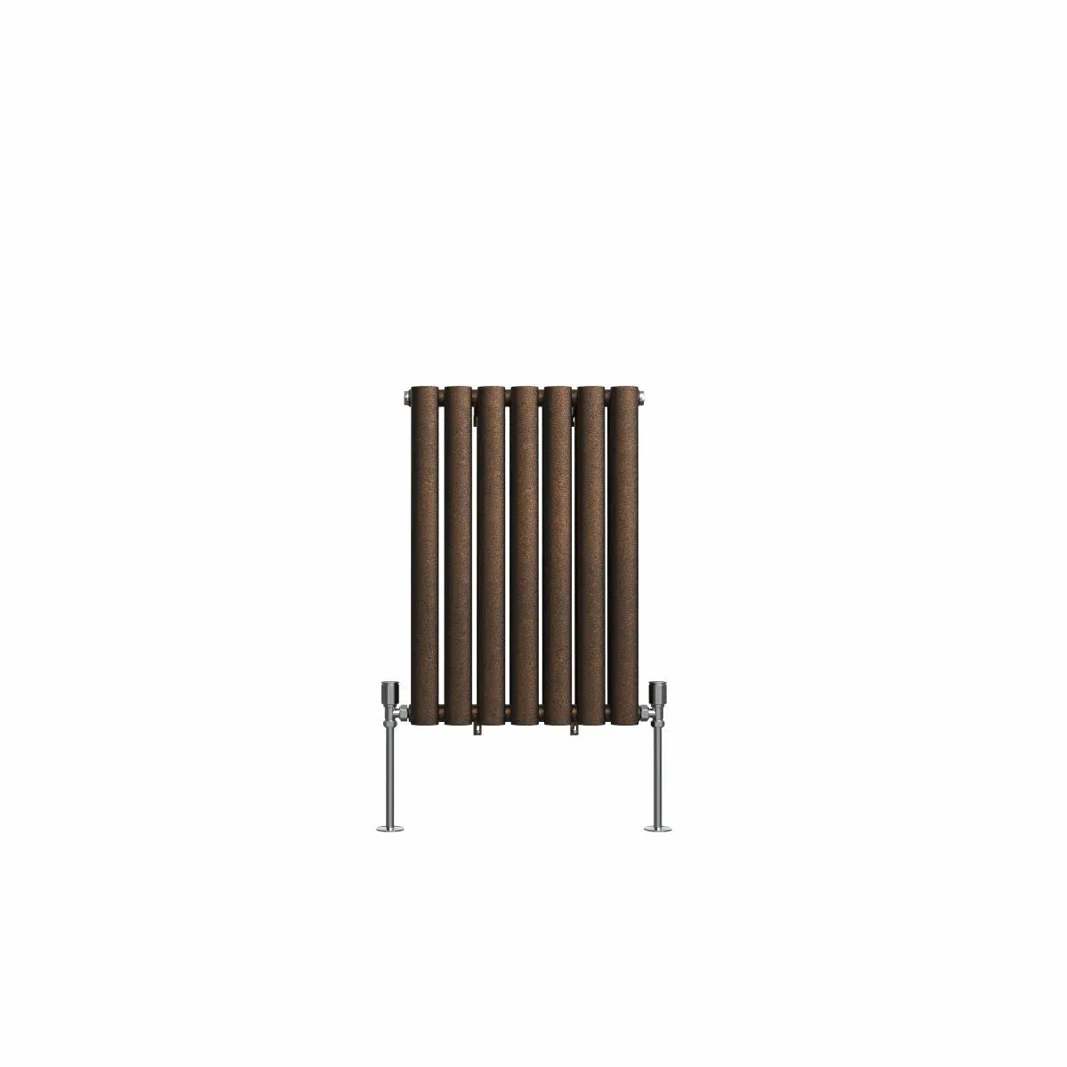 Cuneo - Modern horizontal oval tube radiator blackened copper