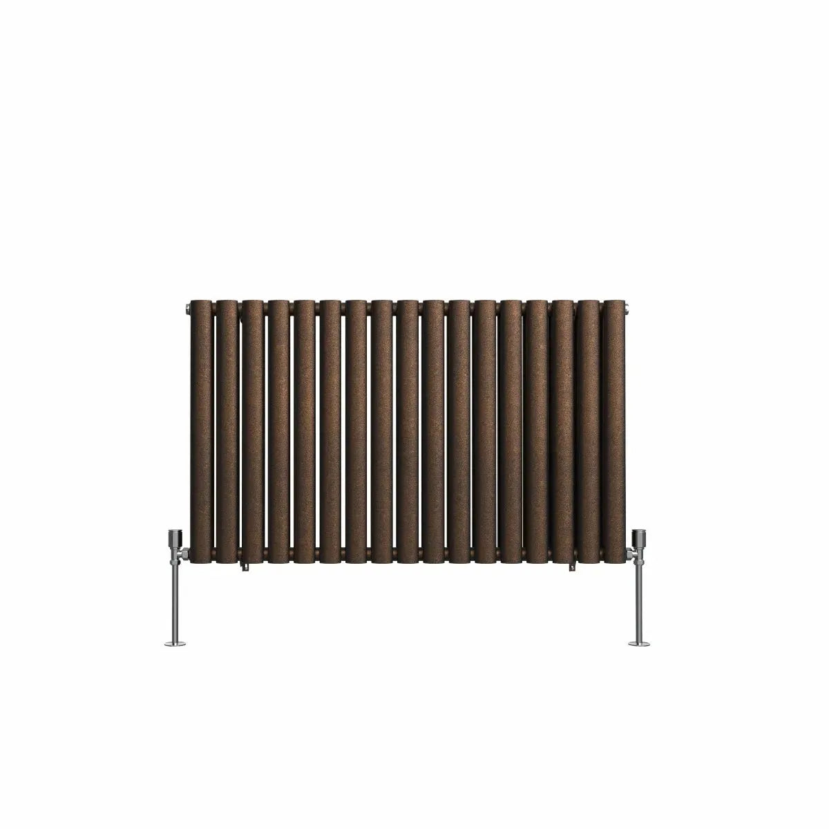 Cuneo - Modern horizontal oval tube radiator blackened copper