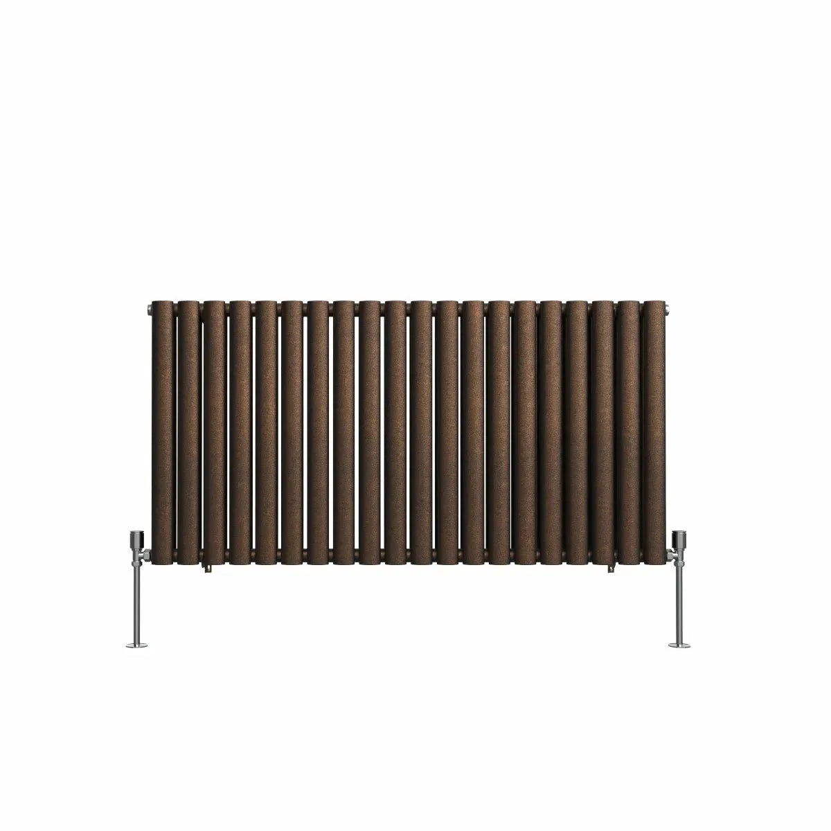 Cuneo - Modern horizontal oval tube radiator blackened copper