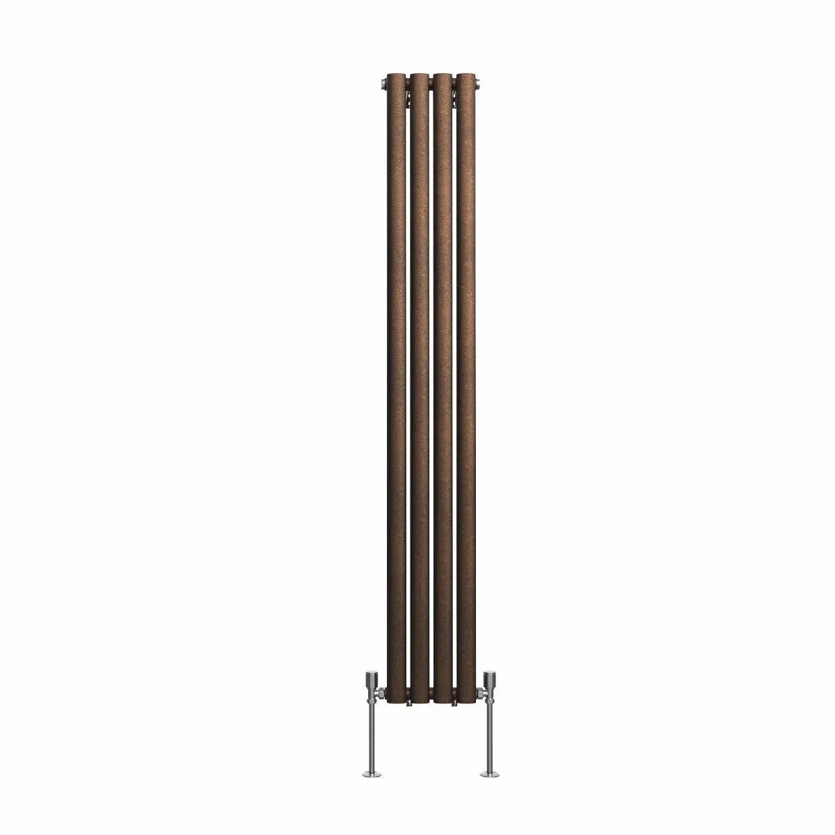 Cuneo - Modern vertical oval tube radiator blackened copper