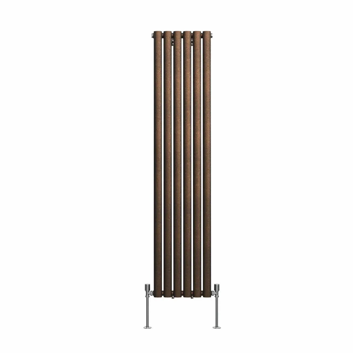 Cuneo - Modern vertical oval tube radiator blackened copper