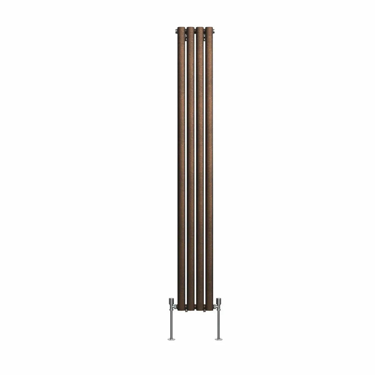 Cuneo - Modern vertical oval tube radiator blackened copper