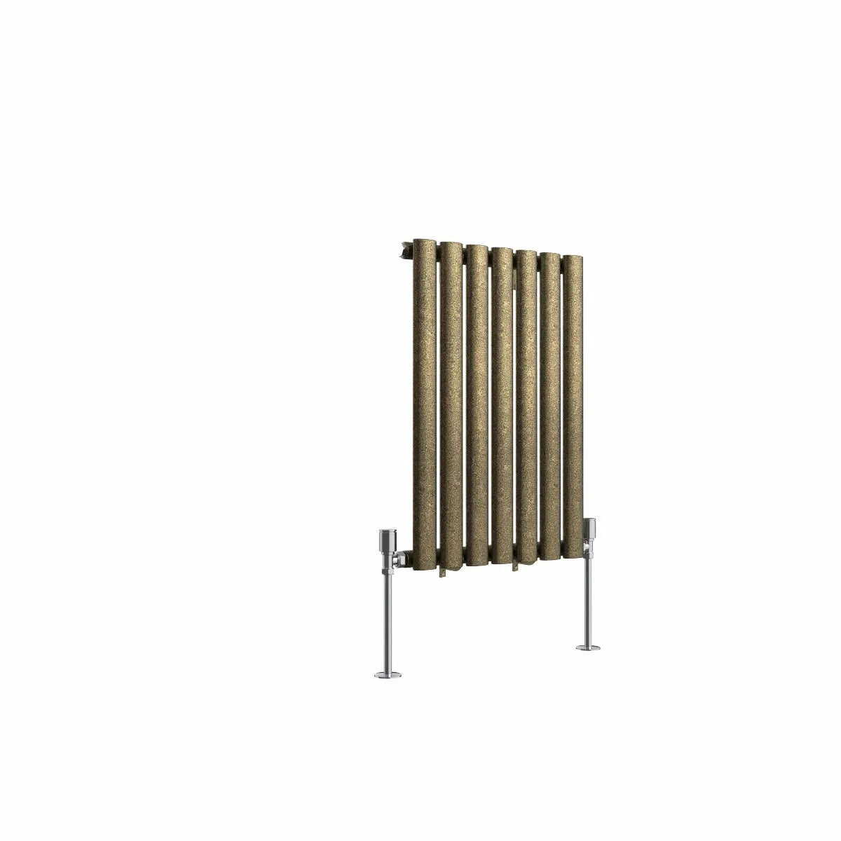 Cuneo - Modern horizontal oval tube radiator blackened gold