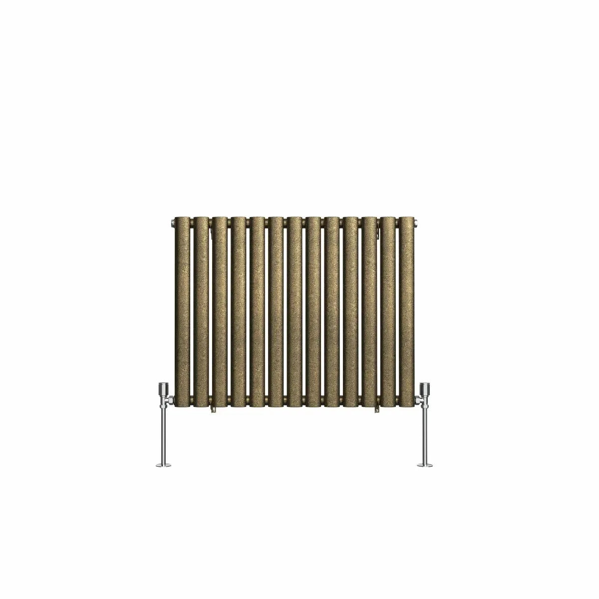 Cuneo - Modern horizontal oval tube radiator blackened gold