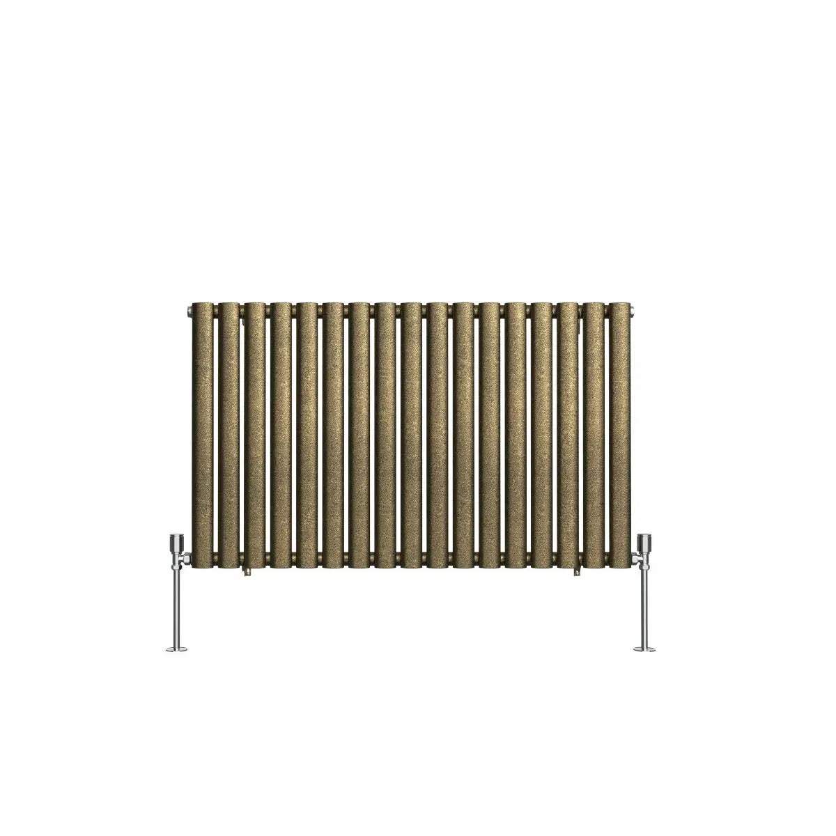 Cuneo - Modern horizontal oval tube radiator blackened gold