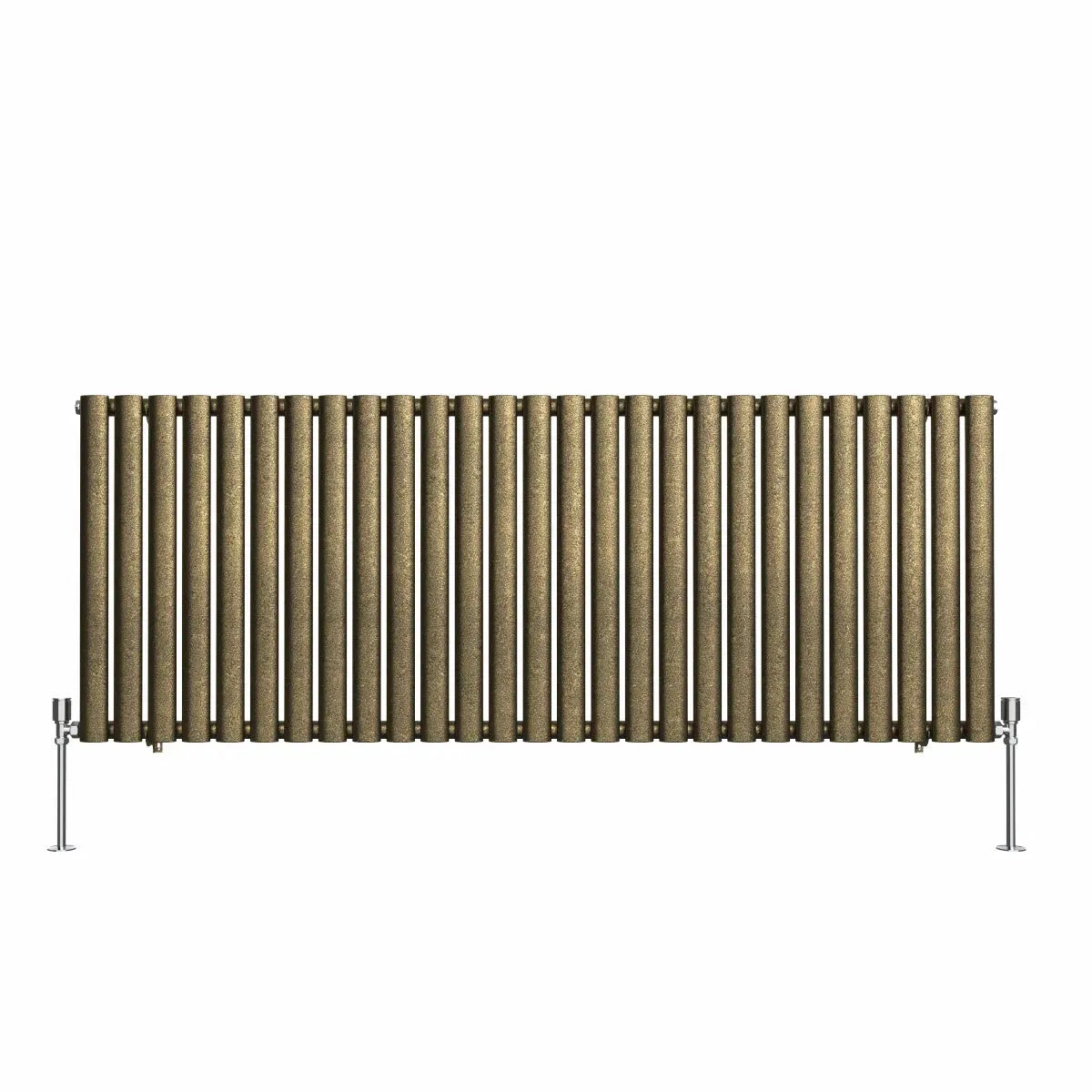 Cuneo - Modern horizontal oval tube radiator blackened gold