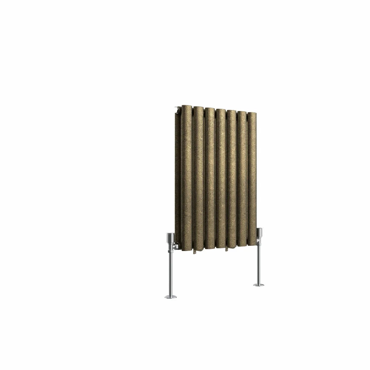 Cuneo - Modern horizontal oval tube radiator blackened gold