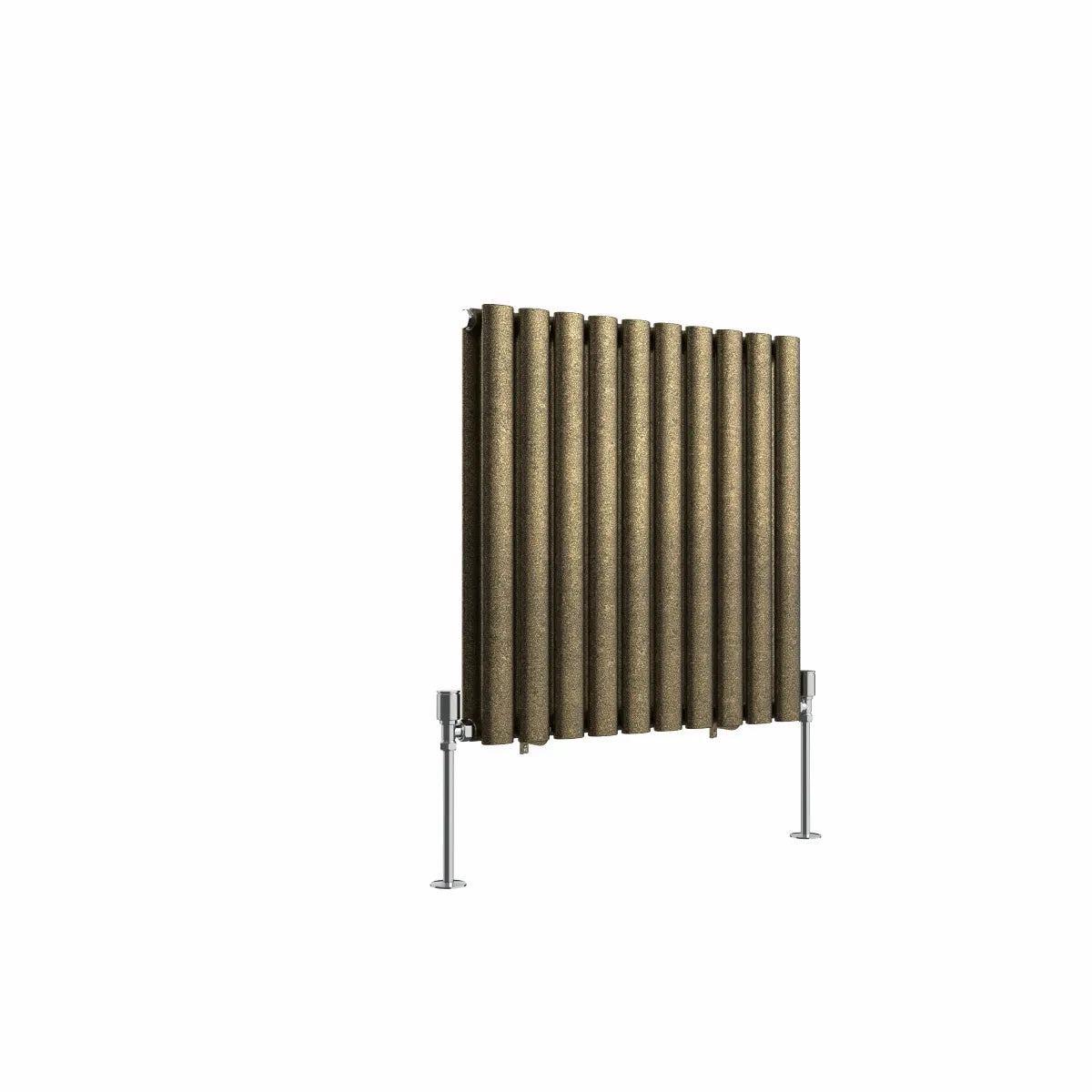 Cuneo - Modern horizontal oval tube radiator blackened gold