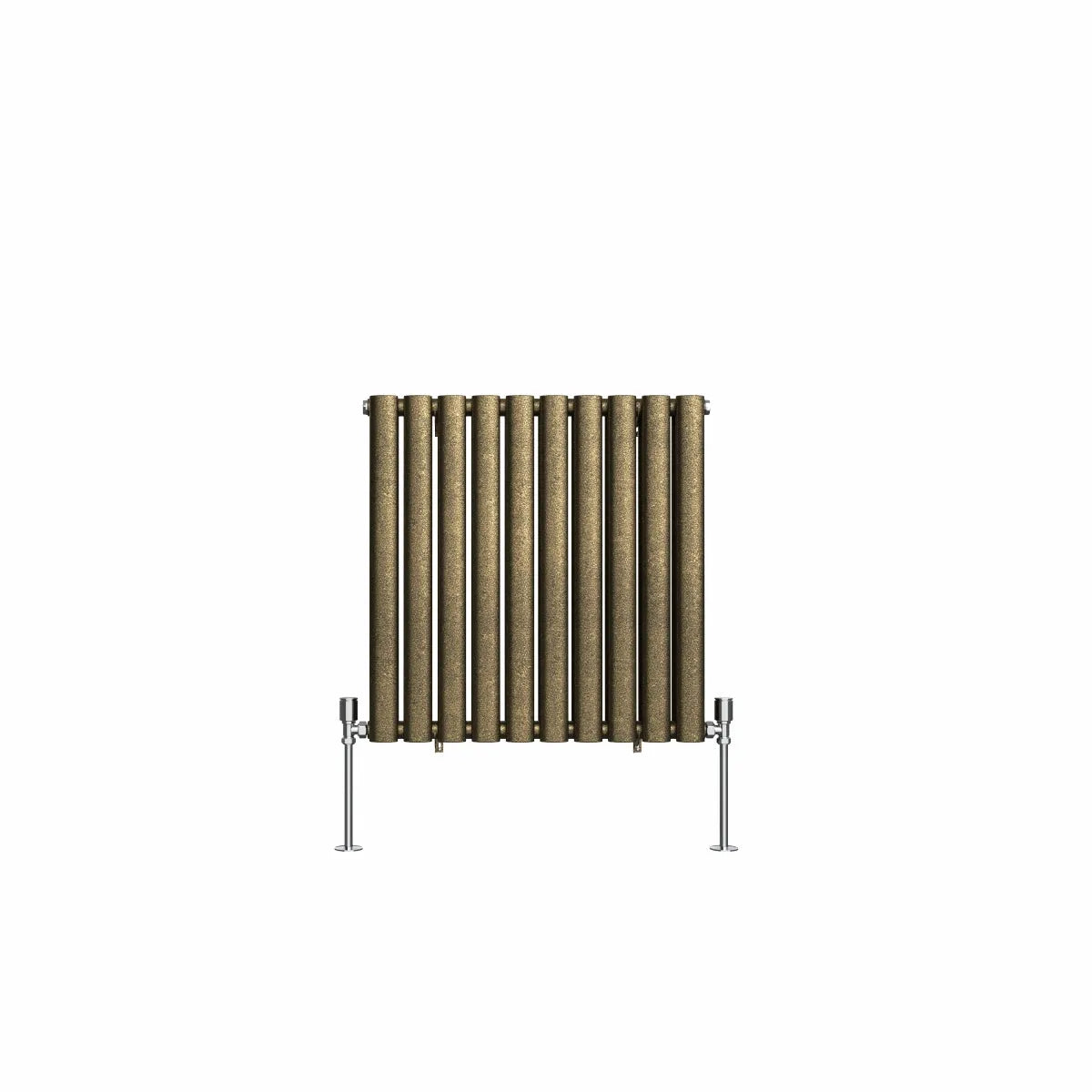 Cuneo - Modern horizontal oval tube radiator blackened gold