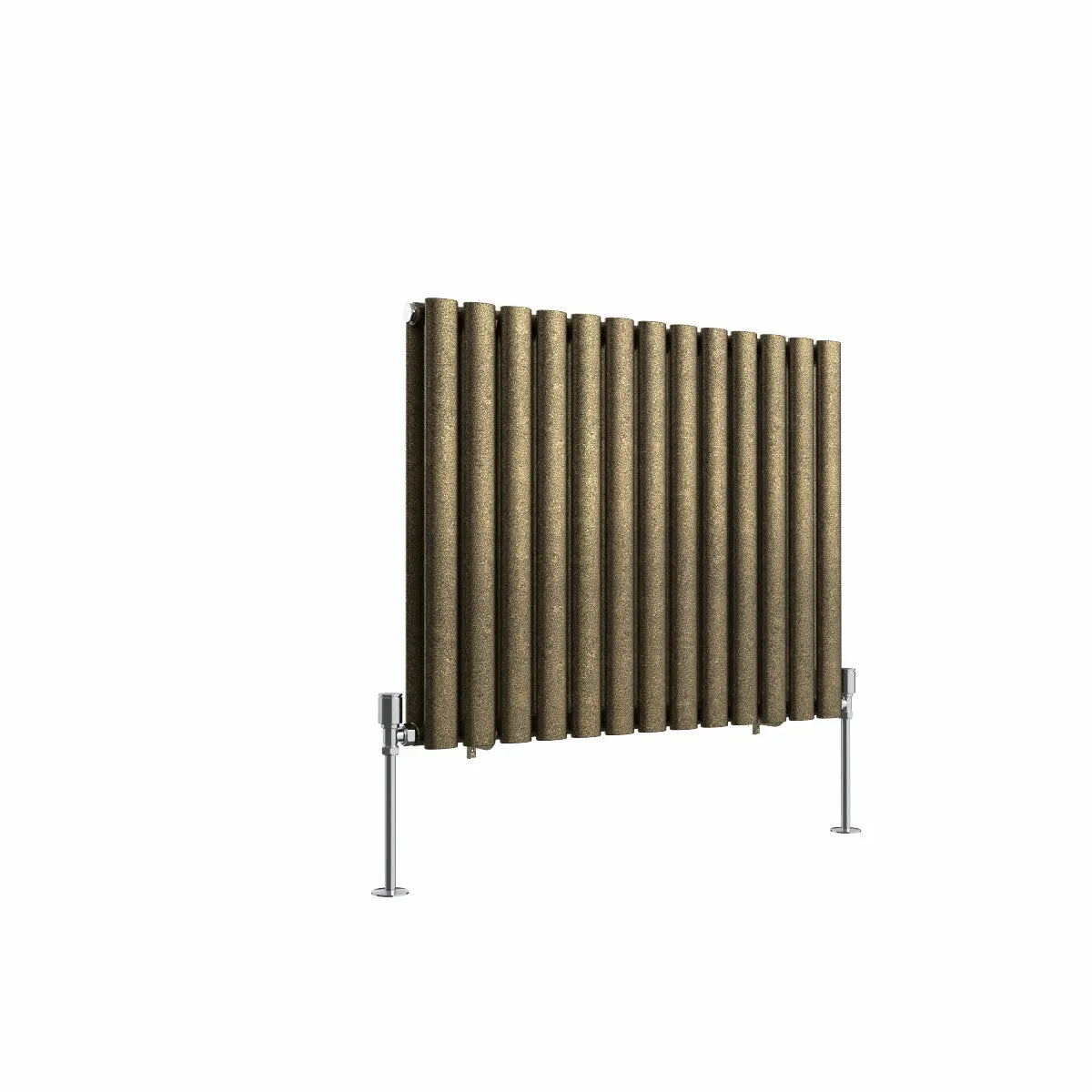 Cuneo - Modern horizontal oval tube radiator blackened gold