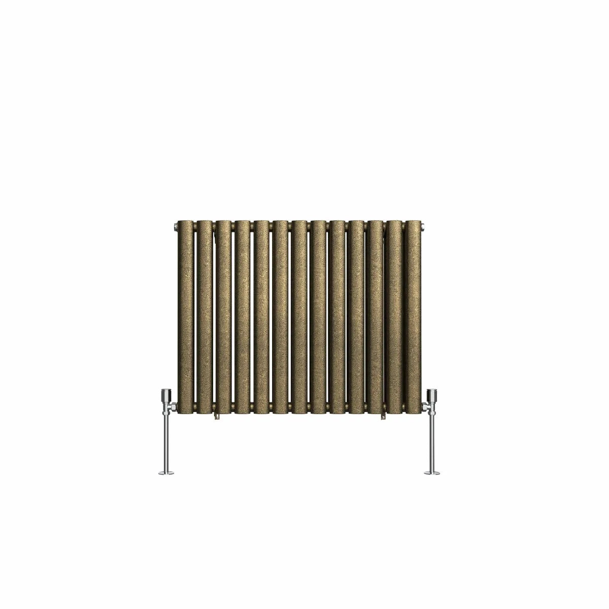 Cuneo - Modern horizontal oval tube radiator blackened gold