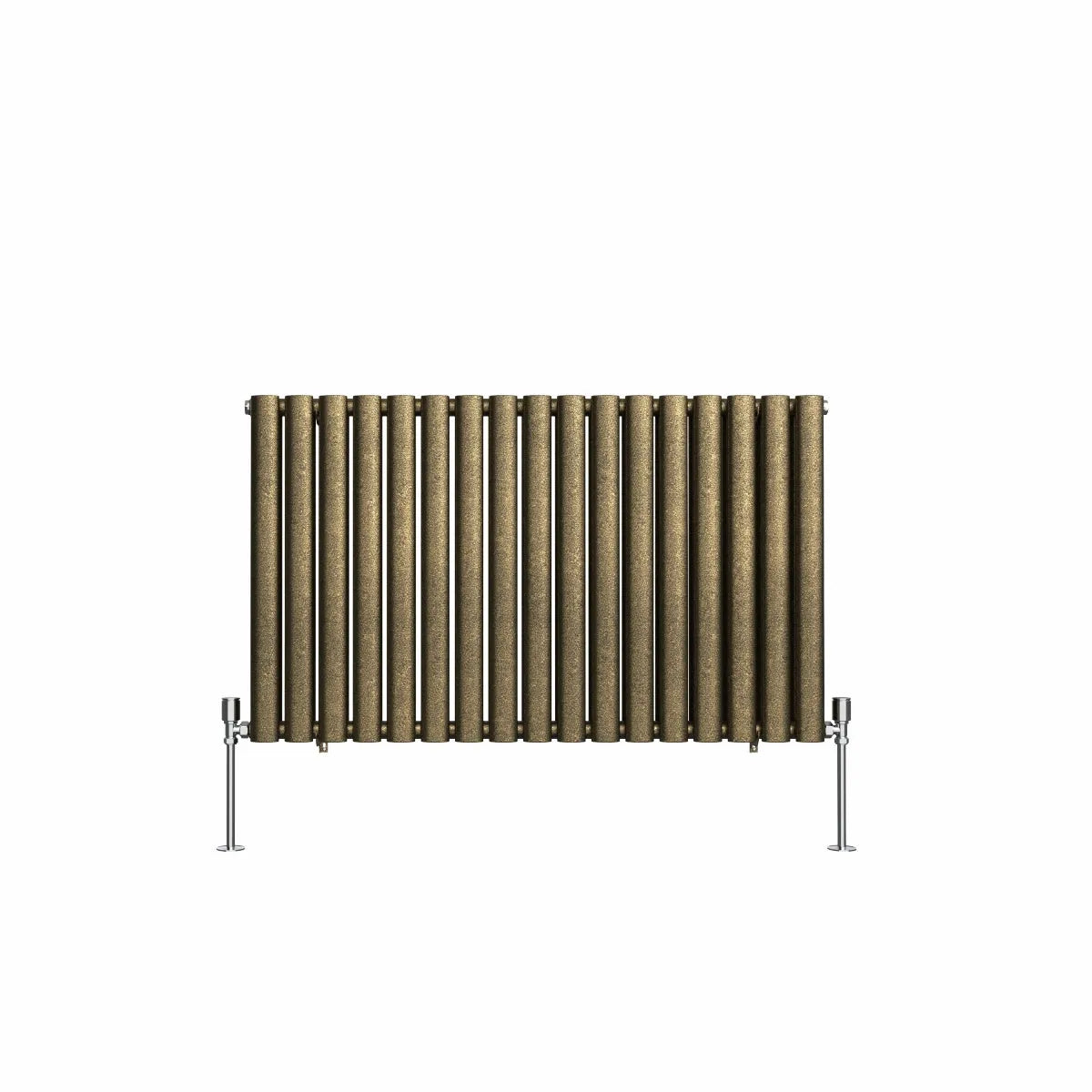 Cuneo - Modern horizontal oval tube radiator blackened gold