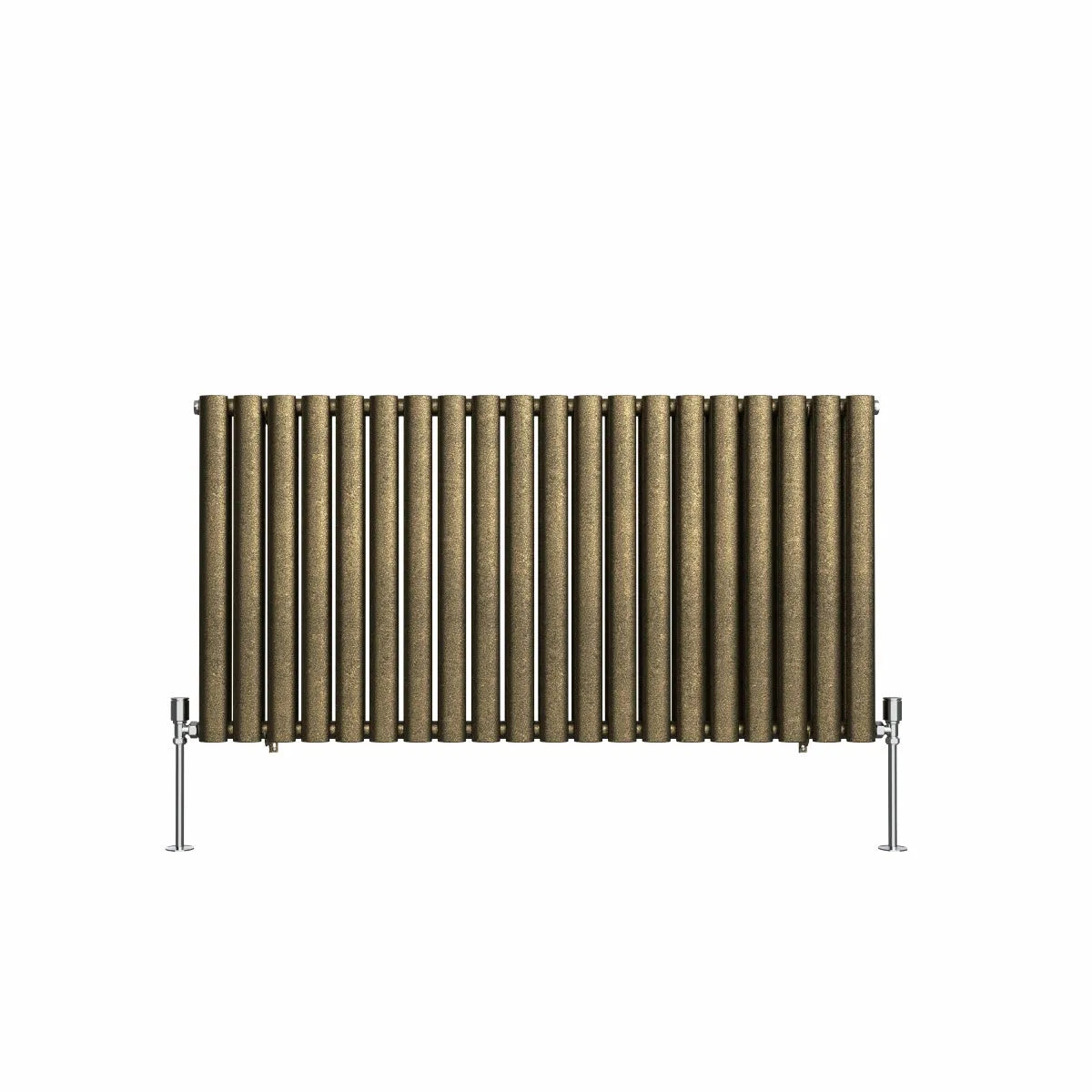 Cuneo - Modern horizontal oval tube radiator blackened gold