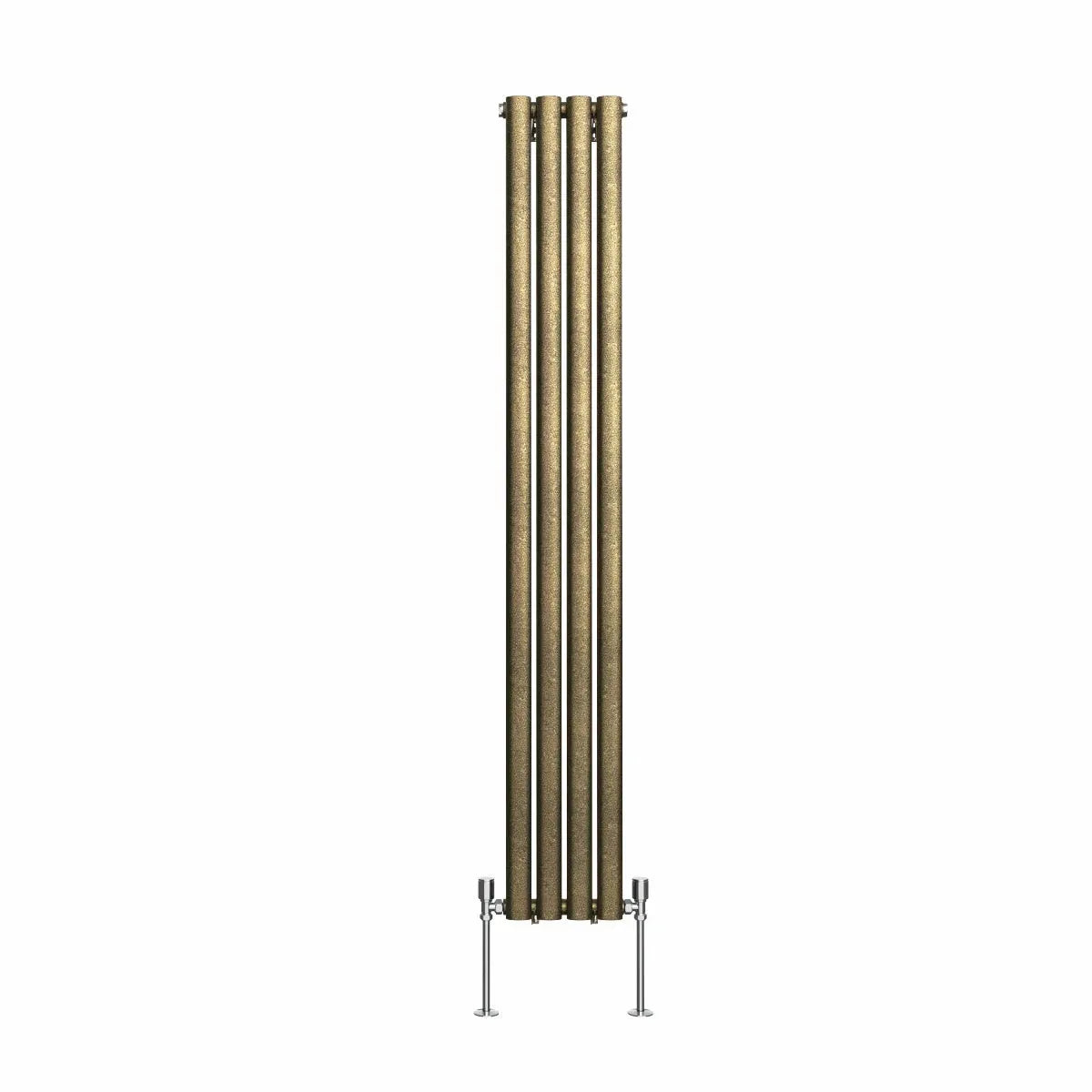 Cuneo - Modern vertical oval tube radiator blackened gold