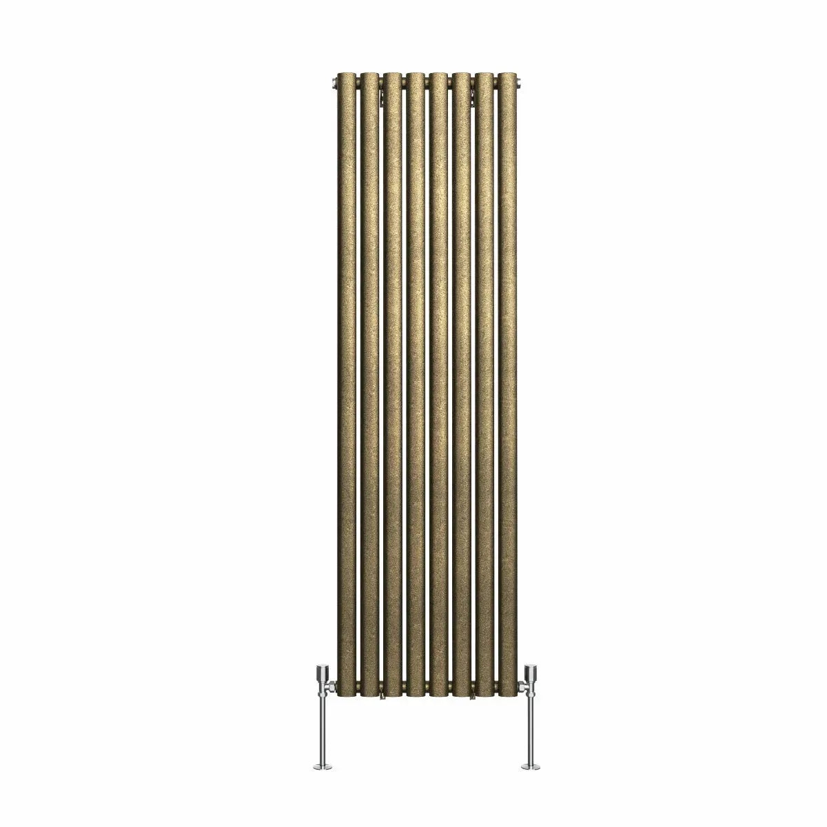 Cuneo - Modern vertical oval tube radiator blackened gold