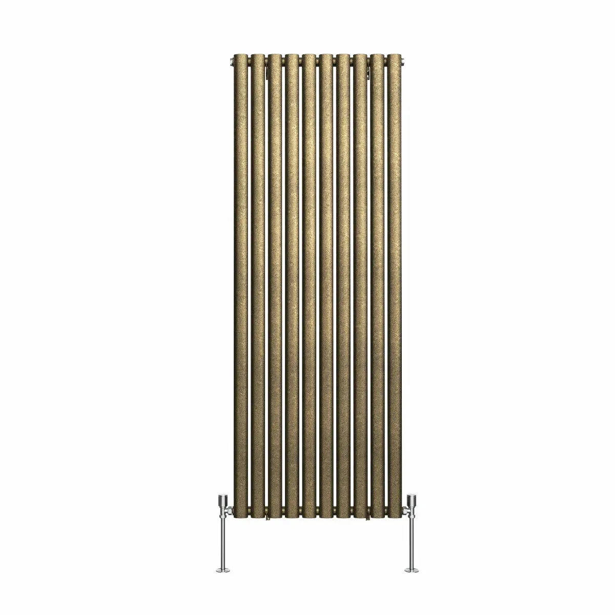 Cuneo - Modern vertical oval tube radiator blackened gold