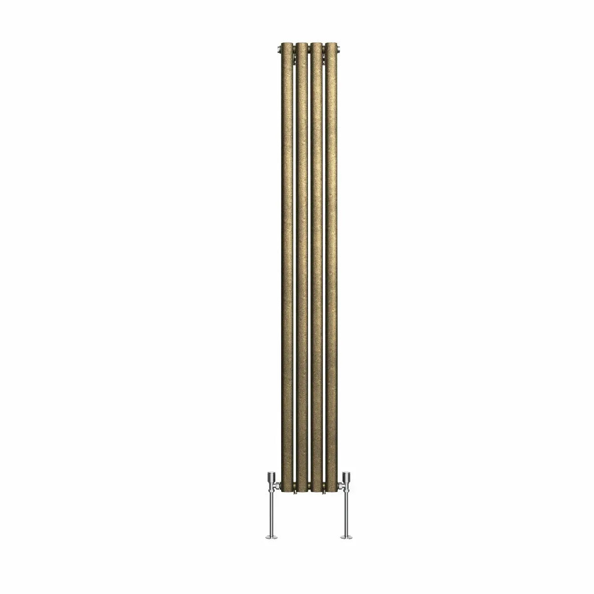 Cuneo - Modern vertical oval tube radiator blackened gold