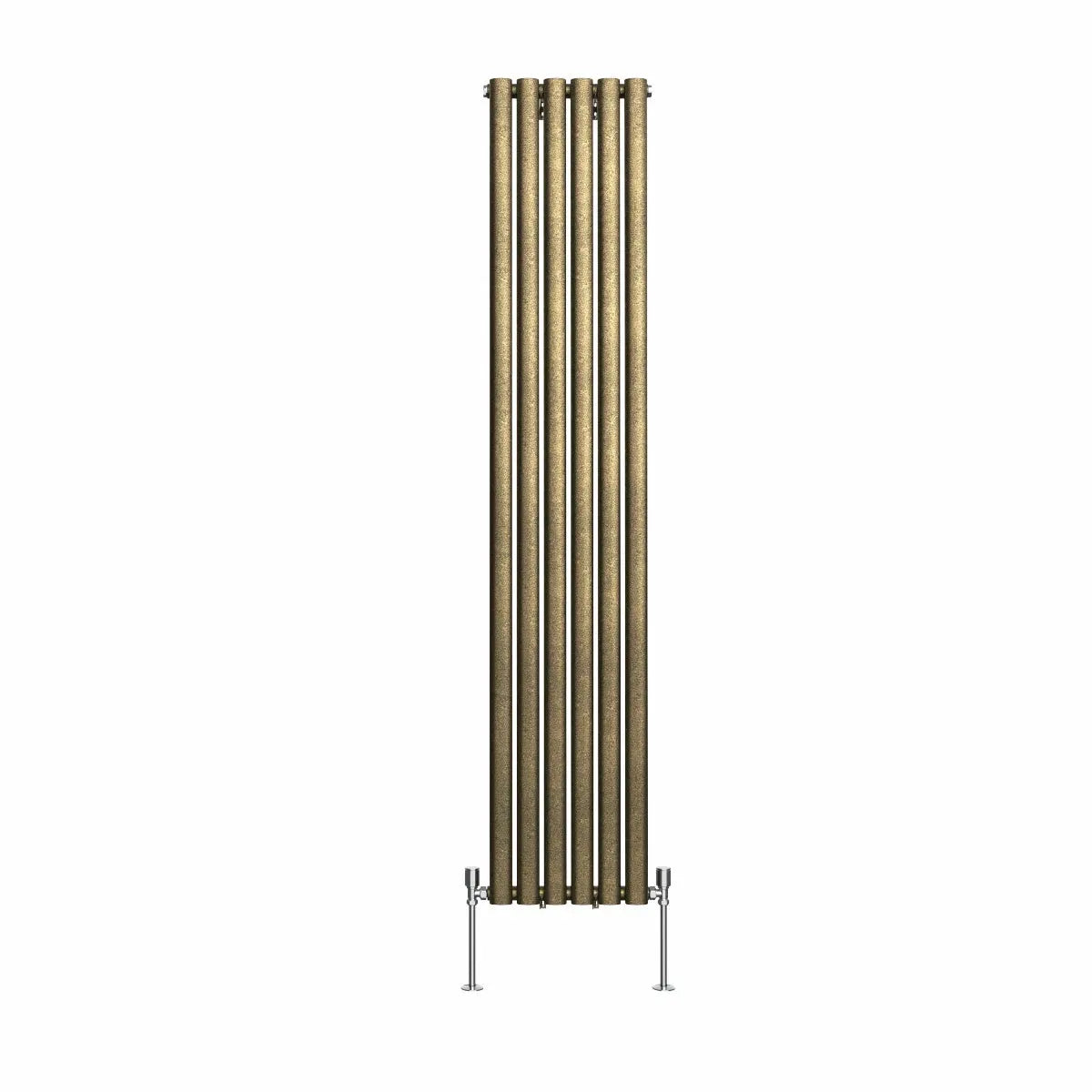 Cuneo - Modern vertical oval tube radiator blackened gold