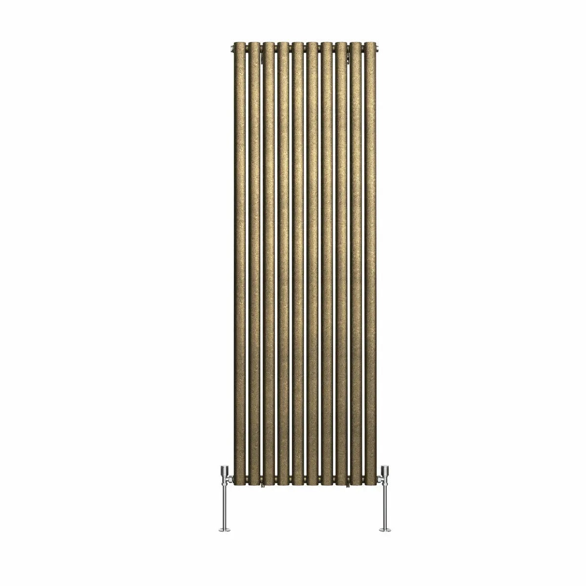 Cuneo - Modern vertical oval tube radiator blackened gold