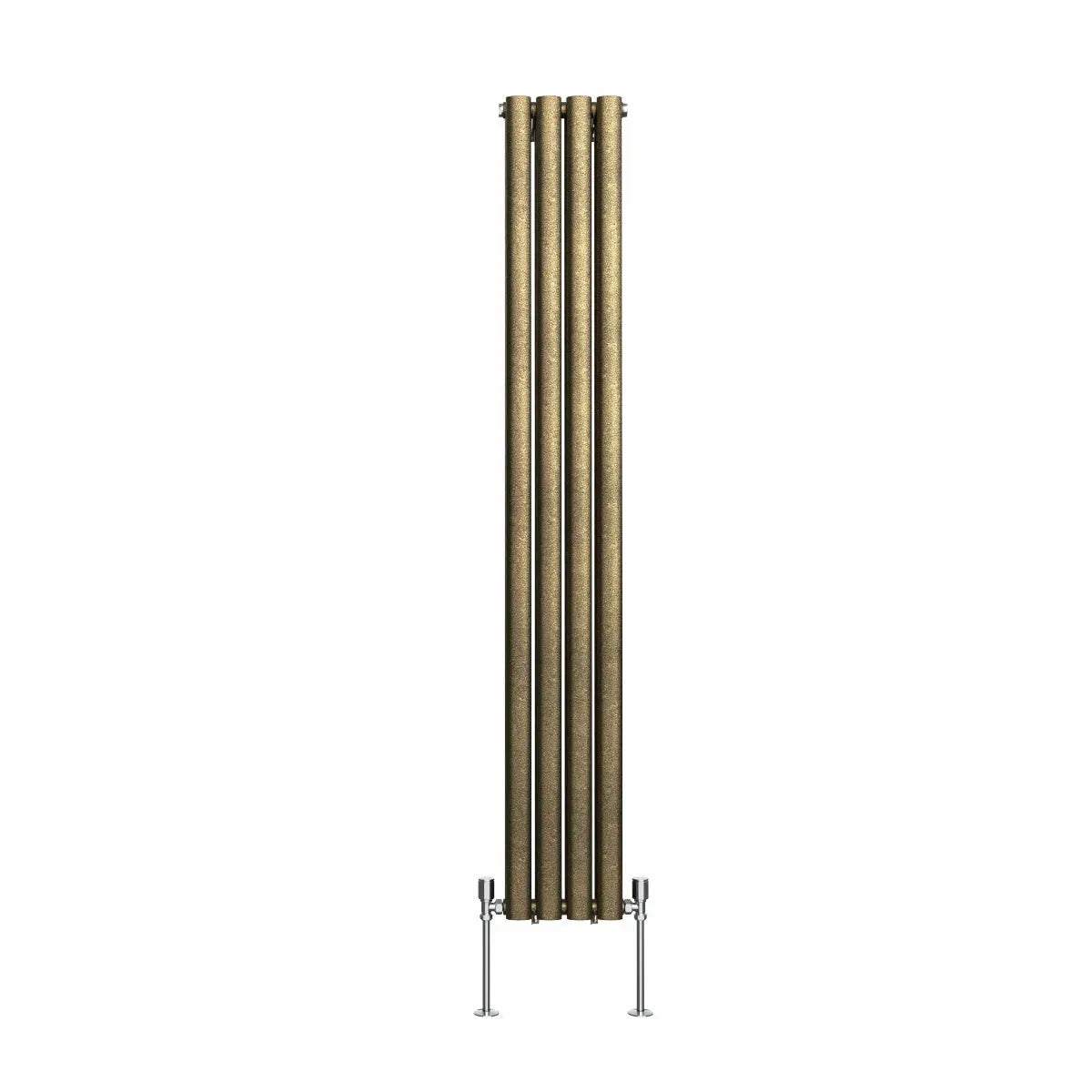 Cuneo - Modern vertical oval tube radiator blackened gold