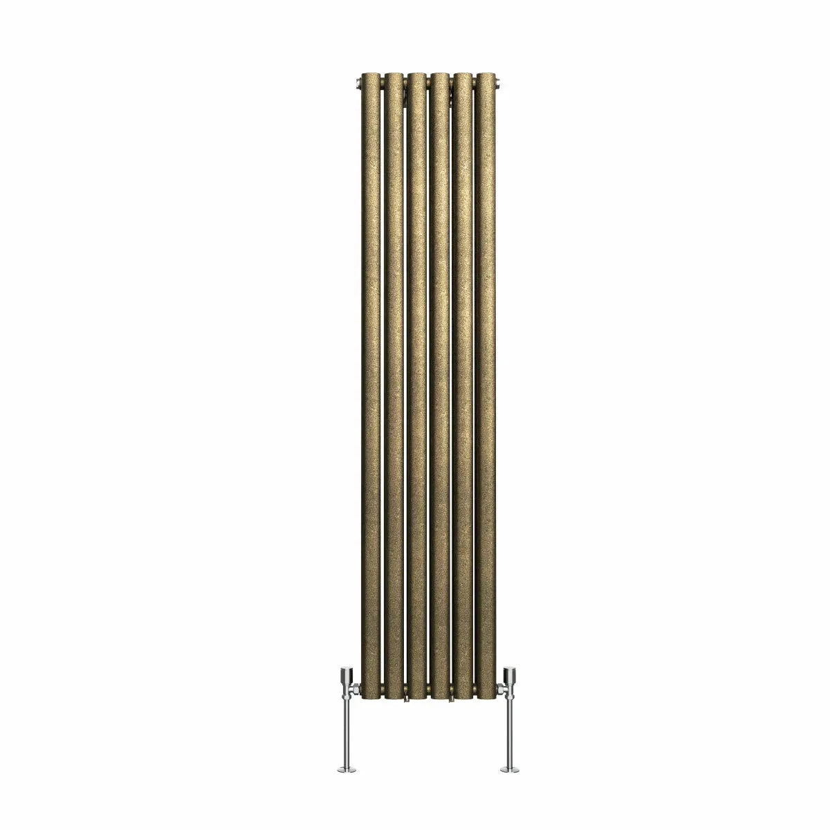 Cuneo - Modern vertical oval tube radiator blackened gold