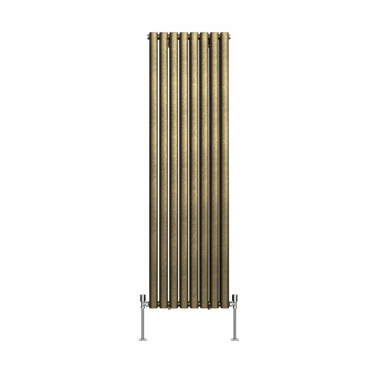 Cuneo - Modern vertical oval tube radiator blackened gold