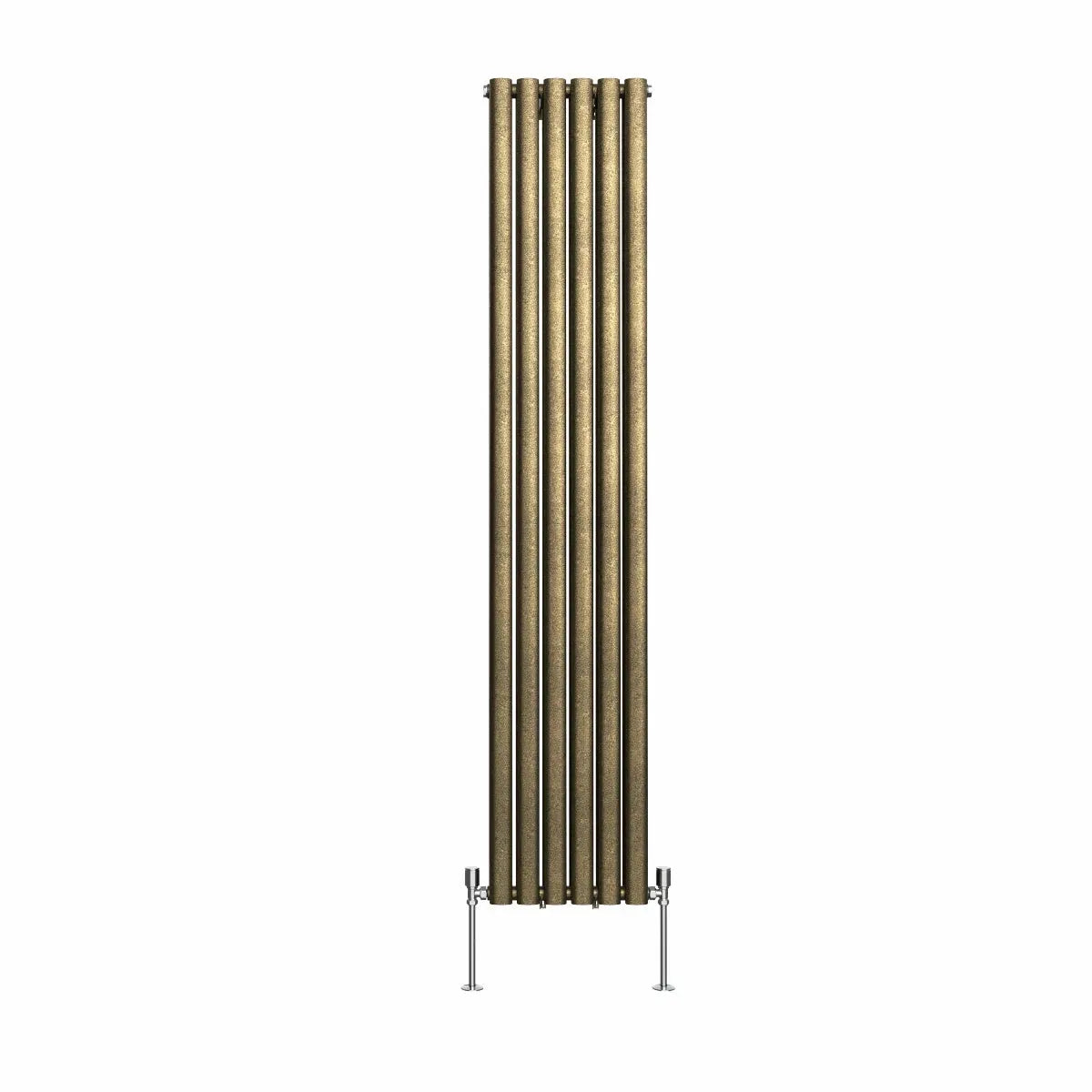 Cuneo - Modern vertical oval tube radiator blackened gold