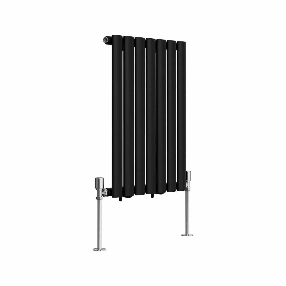 Cuneo - Modern horizontal oval tube radiator black