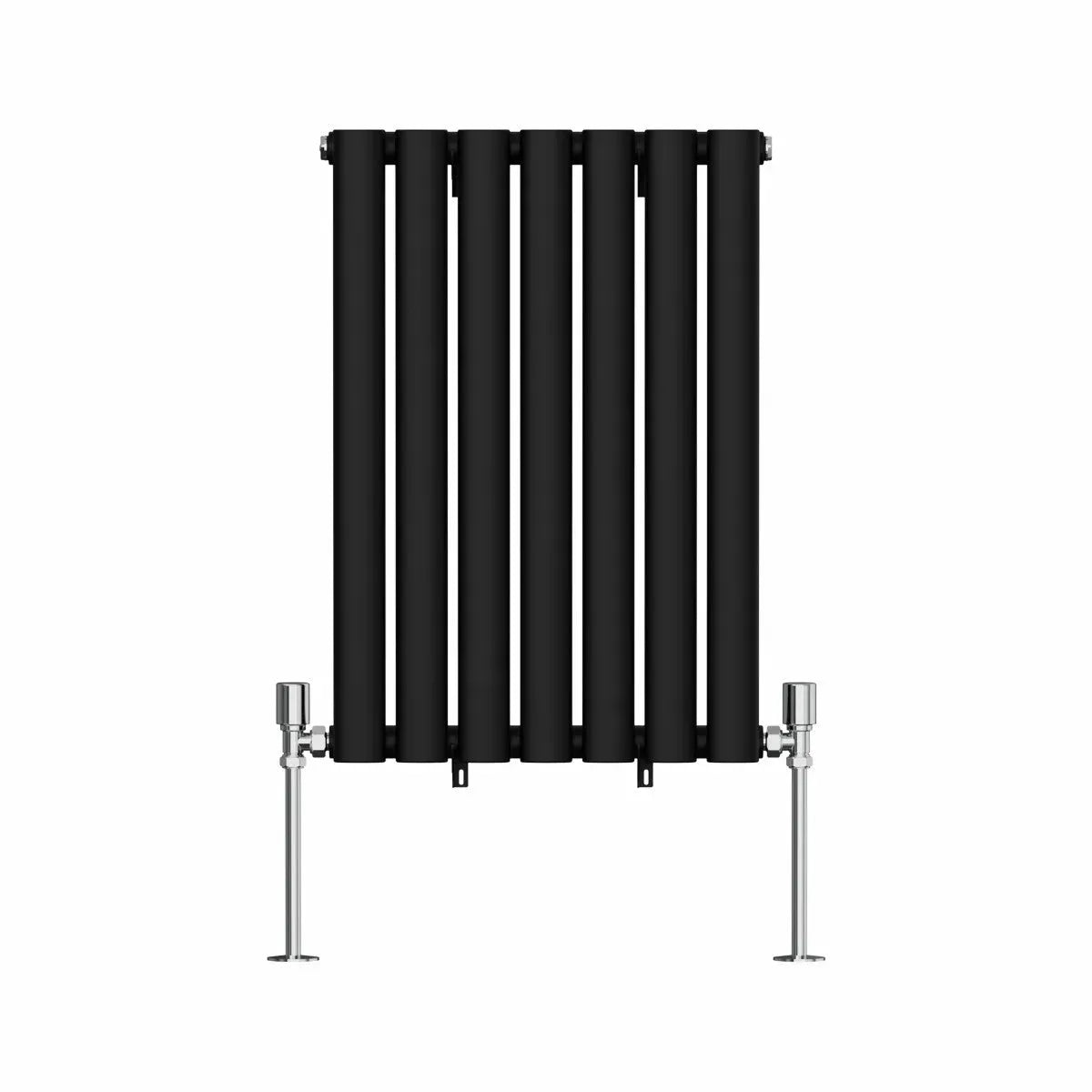 Cuneo - Modern horizontal oval tube radiator black