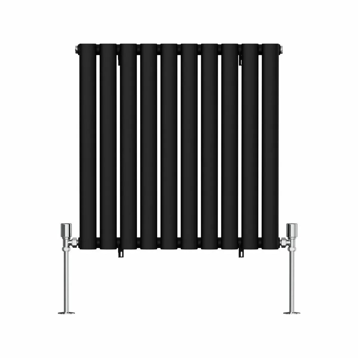 Cuneo - Modern horizontal oval tube radiator black