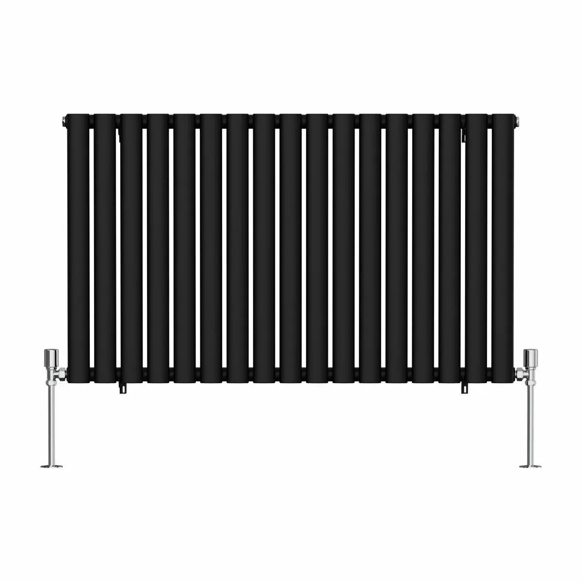 Cuneo - Modern horizontal oval tube radiator black