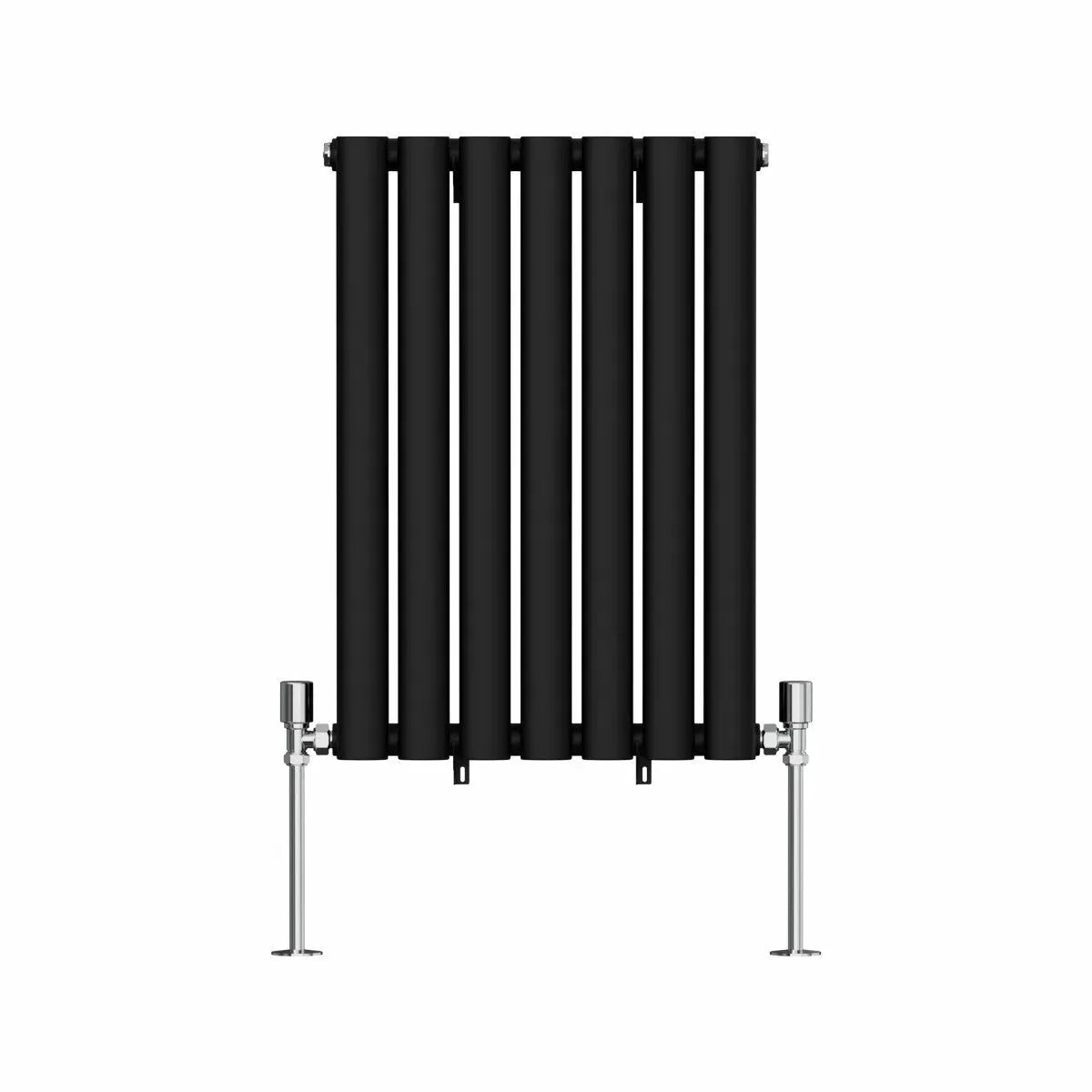 Cuneo - Modern horizontal oval tube radiator black