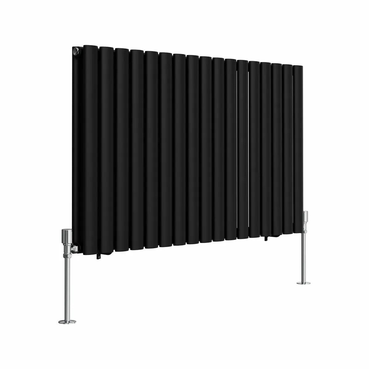 Cuneo - Modern horizontal oval tube radiator black