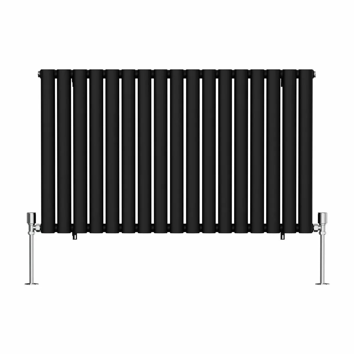 Cuneo - Modern horizontal oval tube radiator black