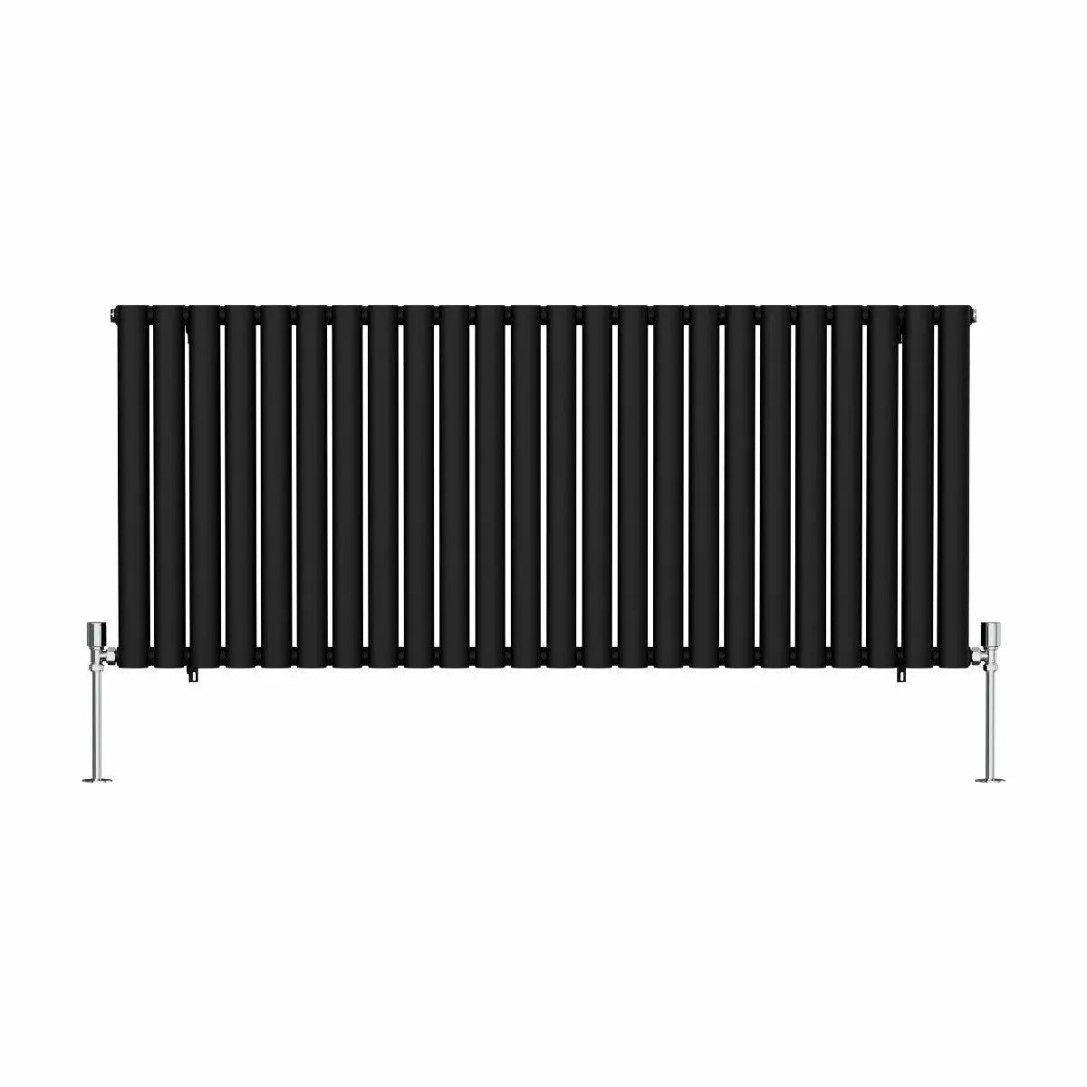 Cuneo - Modern horizontal oval tube radiator black