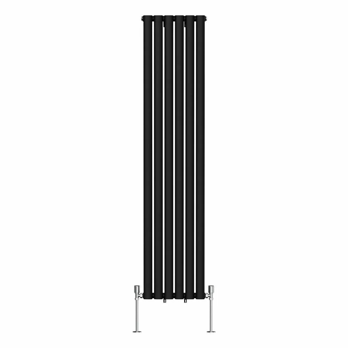 Cuneo - Modern vertical oval tube radiator black