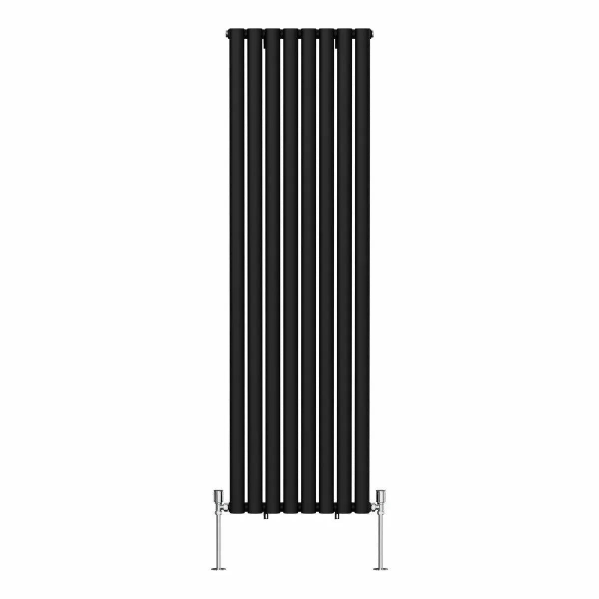 Cuneo - Modern vertical oval tube radiator black