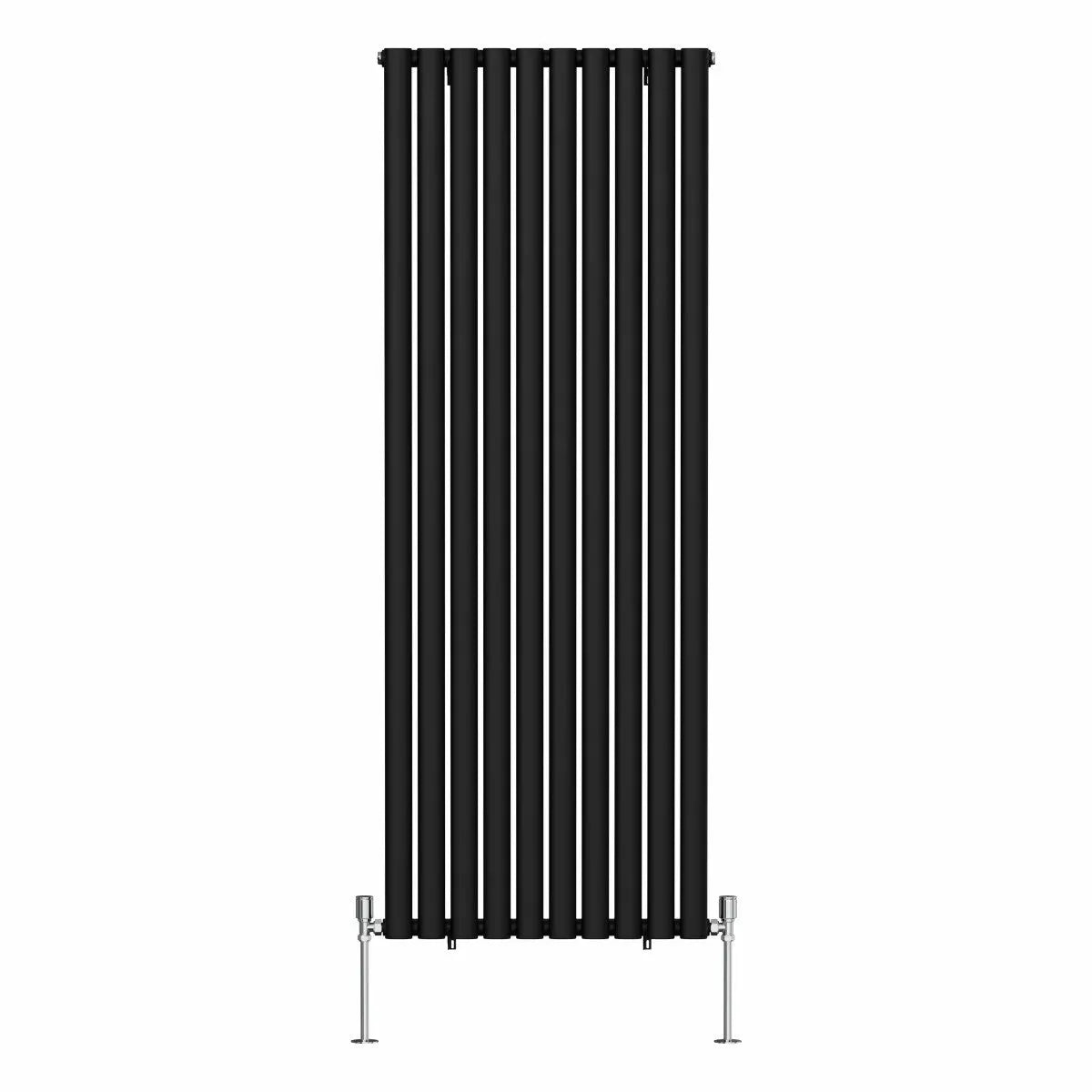 Cuneo - Modern vertical oval tube radiator black