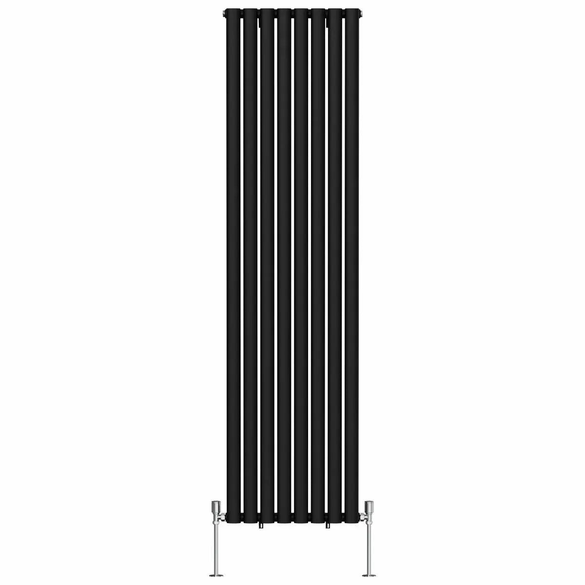 Cuneo - Modern vertical oval tube radiator black