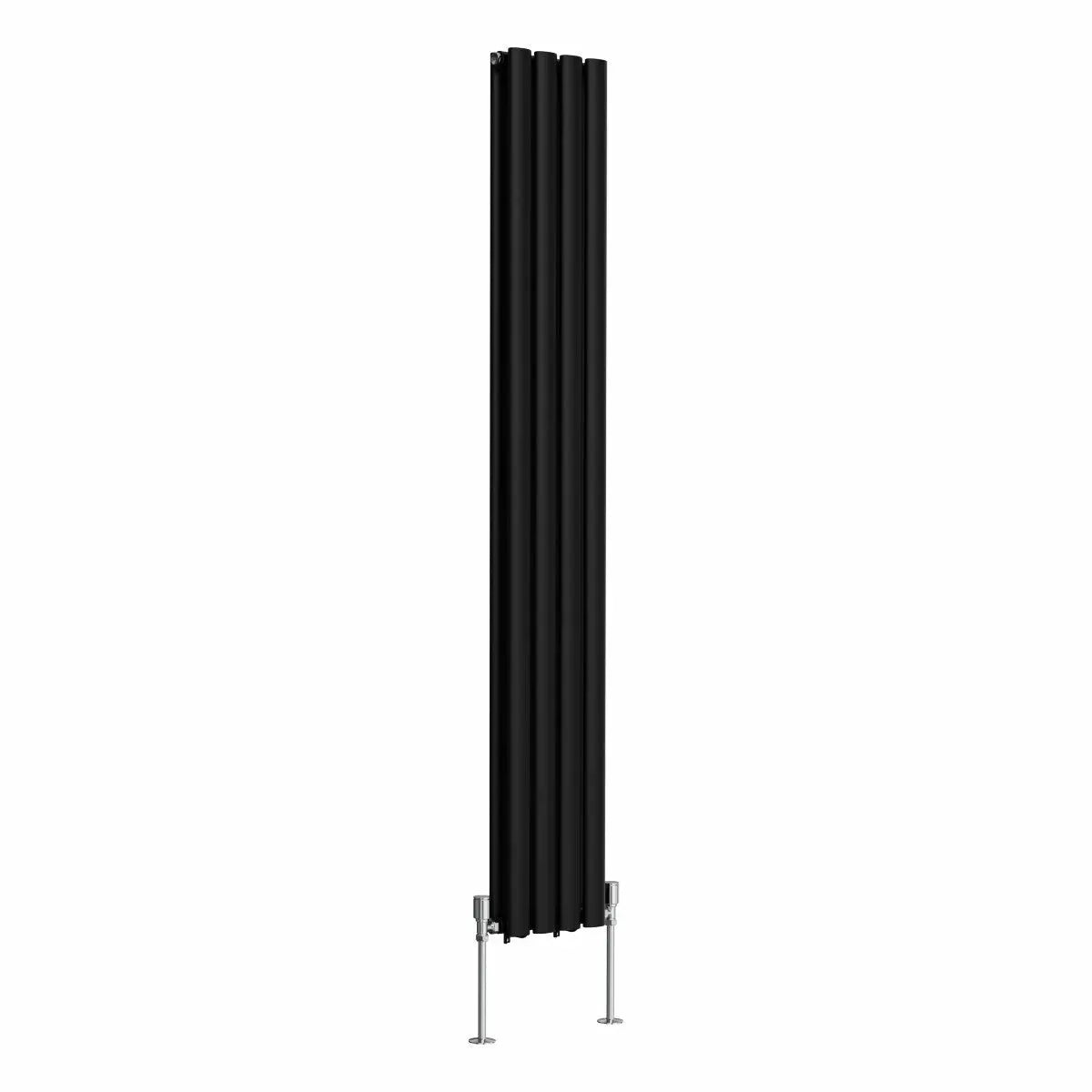 Cuneo - Modern vertical oval tube radiator black