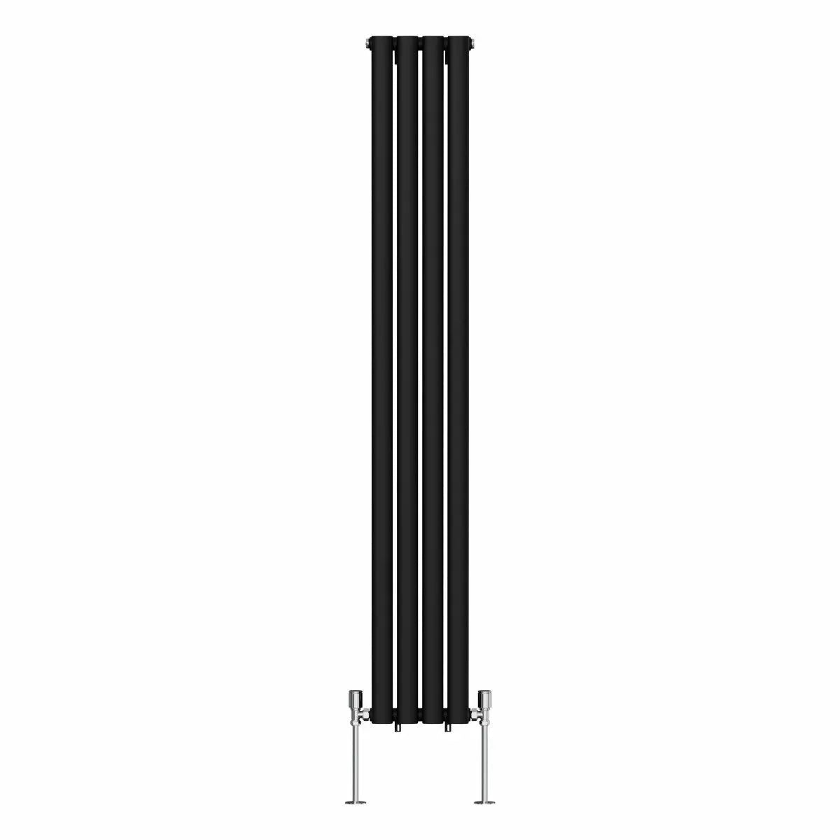 Cuneo - Modern vertical oval tube radiator black