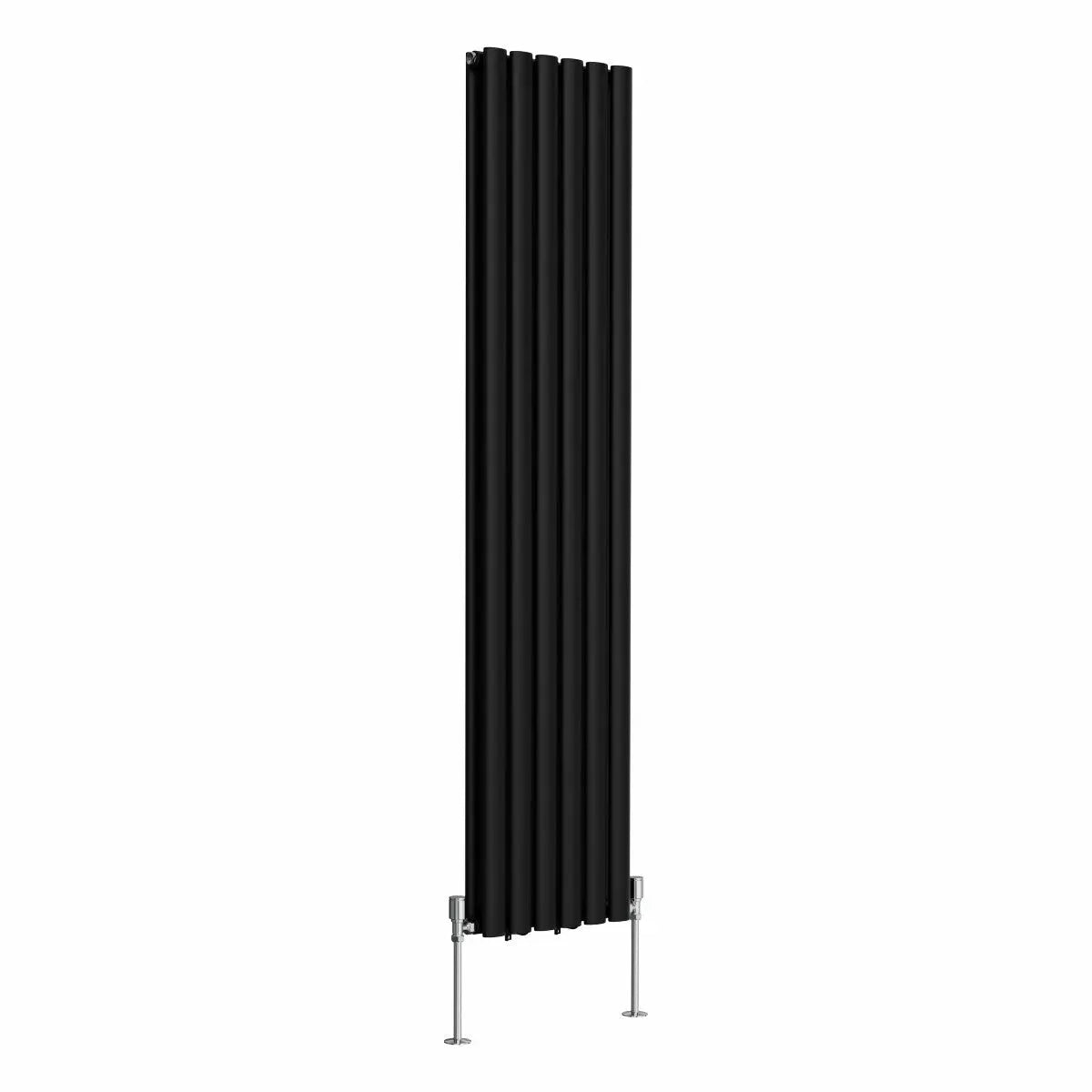 Cuneo - Modern vertical oval tube radiator black