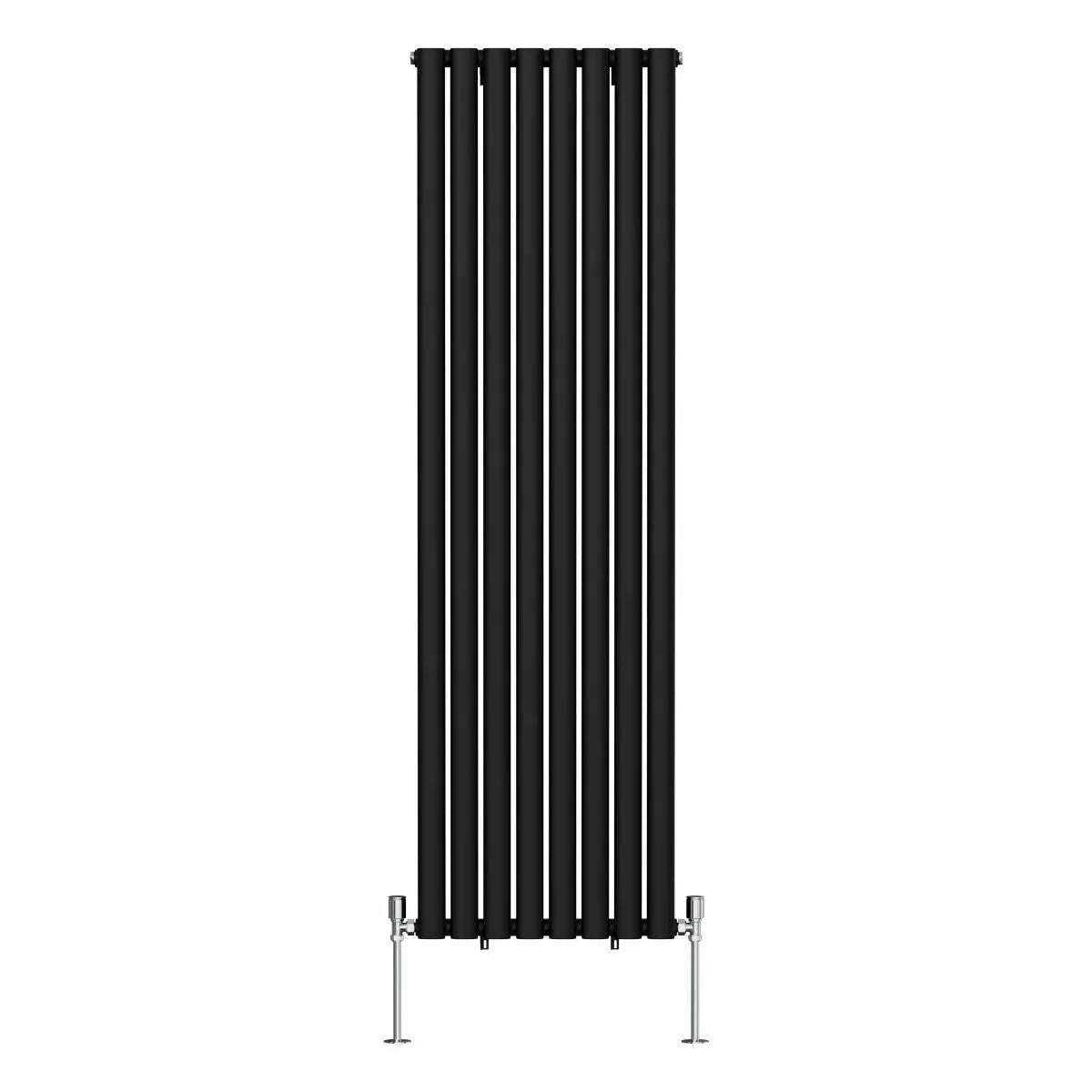 Cuneo - Modern vertical oval tube radiator black