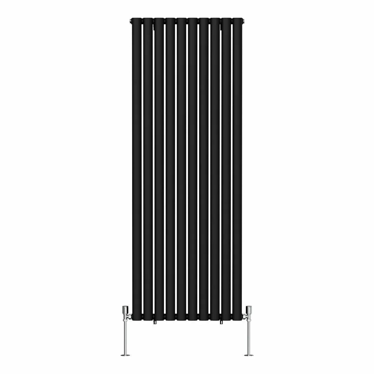 Cuneo - Modern vertical oval tube radiator black