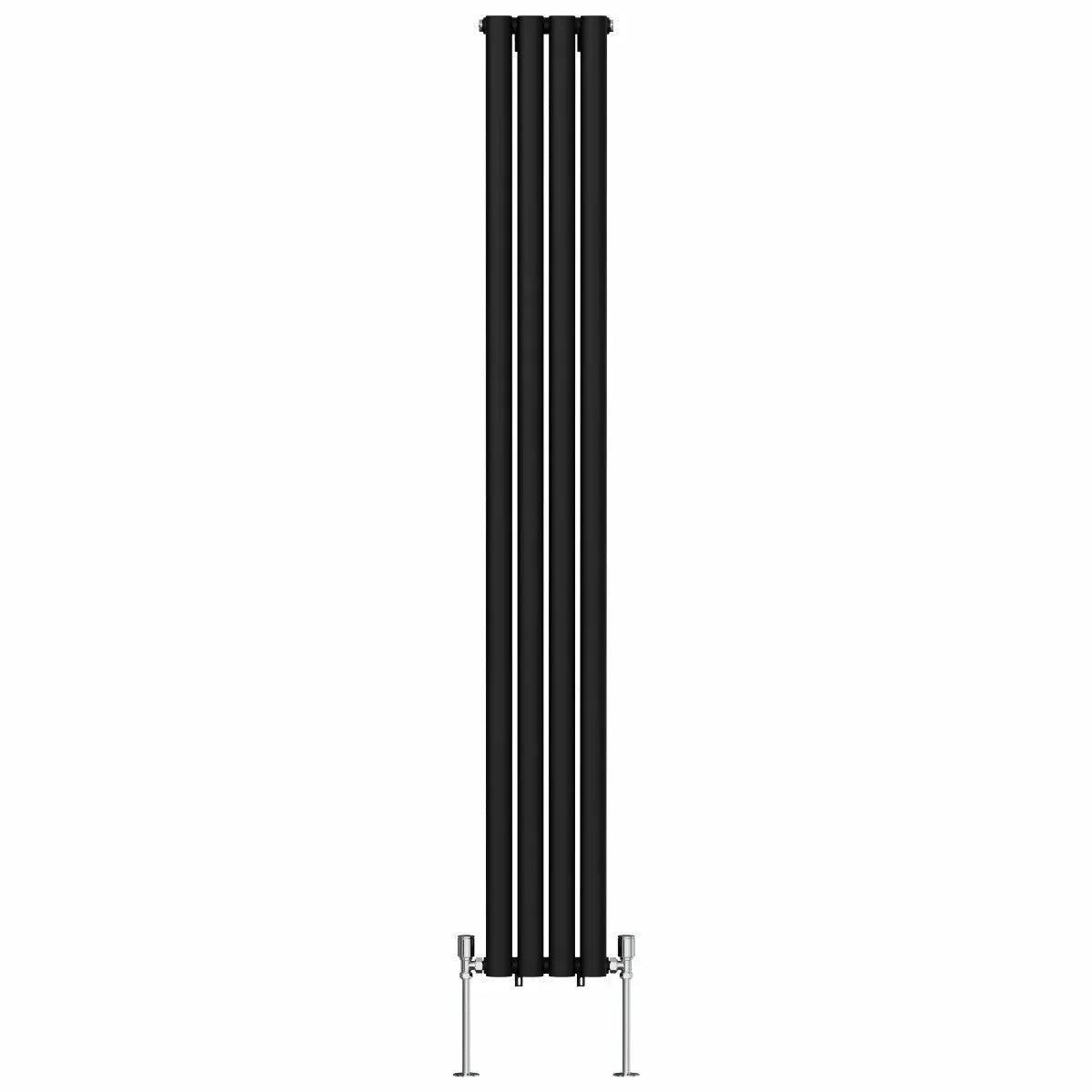 Cuneo - Modern vertical oval tube radiator black