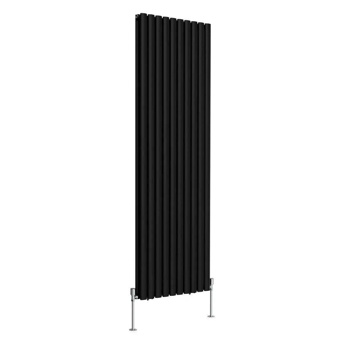 Cuneo - Modern vertical oval tube radiator black